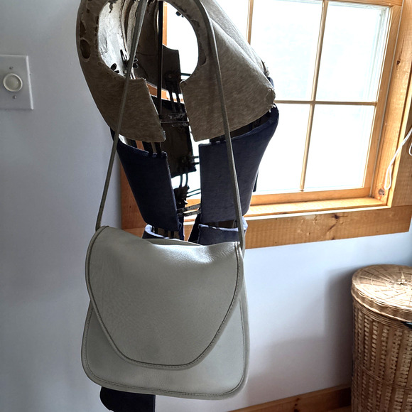 Vtg Coach Lindsay Bone White Bone Handbag Purse Crossbody #9888 - Picture 2 of 13